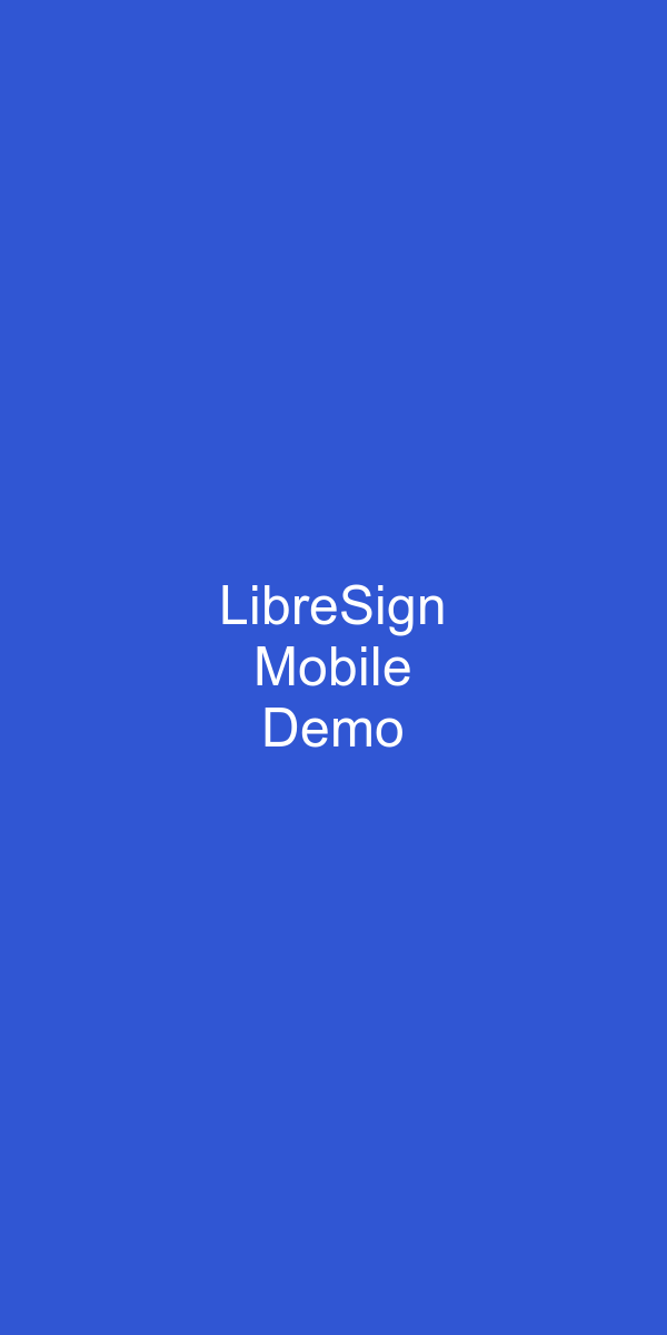 LibreSign mobile application demo