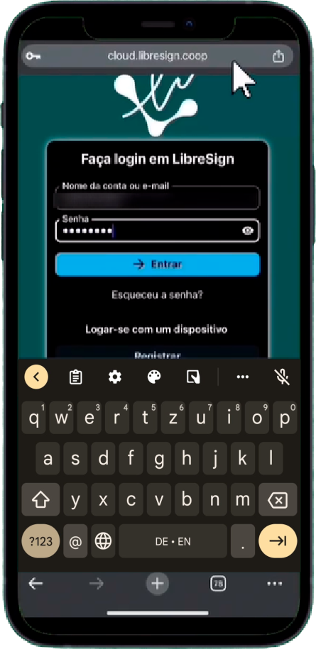 LibreSign mobile application demo